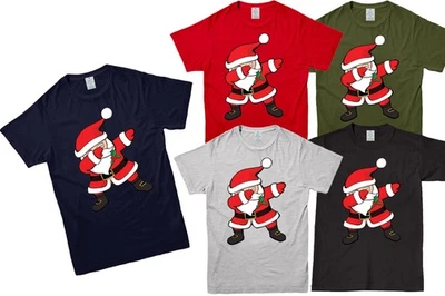 Футболка Dabbing Santa для детей мужчин и женщин | футболка с принтом смешной рождественский подарок - Изображение 1 из 2