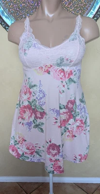 Camisón Babydoll Flora Nikrooz Rosa Floral Chemise Talla Mediana Foto 1 de 4