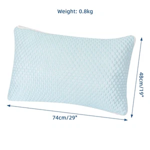 1 Pack Soft Cooling Pillow Breathable Adjustable Loft Firm Support Bed Pillow - Picture 1 of 13