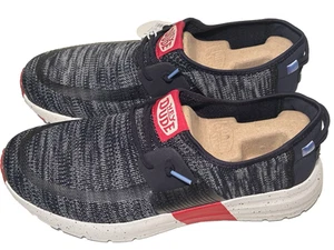 Zapato Deportivo Hey Dude Para Hombres Talla 10 Sirocco M Modo Deportivo Azul Marino/Gris Cómodo Sin Cordones - Imagen 1 de 11