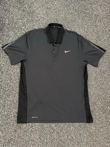 Nike Men’s Tiger Woods Collection Kimono Body Wrap Polo Shirt Grey Large Golf L - Picture 1 of 11