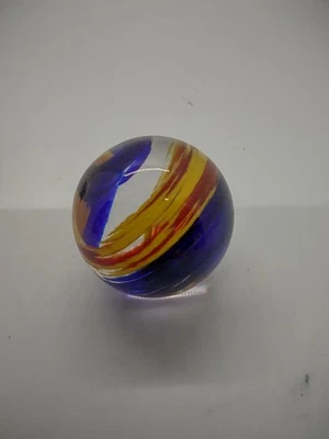 Vidrio artístico vintage Wurlitzer mármol soplado a mano 1" pulgada Foto 1 de 4