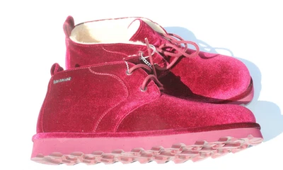 Bearpaw Botas de Lana Botines 11.5, 12 Marrón Rojo Cordones Piel de Oveja Terciopelo OFERTA Nuevo Foto 1 de 4
