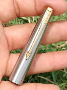 Parker 45 Fountain Pen Cap Stainless Spare Part USED - Picture 1 of 9