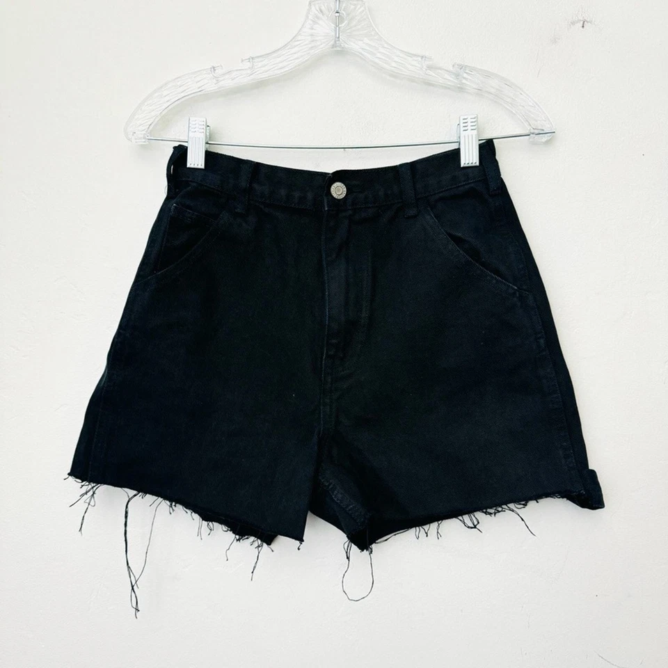 Pantalones Cortos Denim Brandy Melville J. Galt Negro Talla Pequeña Talla 26 Foto 1 de 4