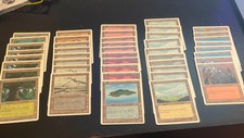 4th Edition French-Complete Land Set - 43 Cards-All Near Mint-FWB-MTG