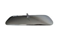 Rectangle Polished Billet Aluminum Rear View Mirror Ball Milled Chevy Ford Dodge