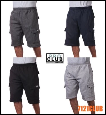 Pantalones Cortos de Carga Pro Club Polar Para Hombre Informales Pesados 6 Bolsillos S-7XL Foto 1 de 3