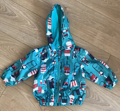 Next Baby Girls Shower Rain Mac Jacket Coat 9-12 Months - Image 1 of 4