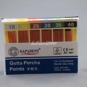 1 Box GAPADENT Brand Dental Regular Gutta Percha Points Endo 15#-40# 120Pcs/Pack - Picture 1 of 12