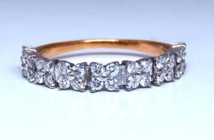 .75ct Natural Baguette & Round Diamonds Bank 18kt Flat REf:12290 - Afbeelding 1 van 6