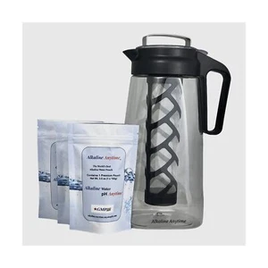 Alkaline Water Filter Pitcher with Infuser, Tritan Pitcher with Lid 2L | 9.5 ... - Picture 1 of 8