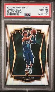 2020 Panini Select #183 Lamelo Ball Rookie Premier Level Silver PSA 10