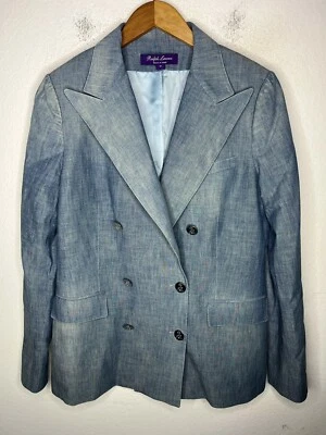 $2K Ralph Lauren фиолетовый ярлык 10 средний джинсовой ткани Camden Blazer куртка RRL пальто-поло - Изображение 1 из 4