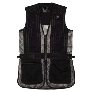 Browning Junior Trapper Creek Mesh Shooting Vest-Black/Gray - Picture 1 of 3
