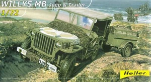 Heller 1/72 (20mm) US Willys Jeep & Trailer - Picture 1 of 1