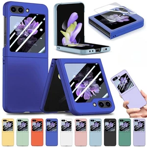 For Samsung Galaxy Z Flip 7 6 5 Shockproof Back Hard PC Case Glass Screen Cover - Picture 1 of 34