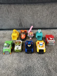 Paw Patrol Racers Mini Vehicles X10 Apollo Chase Ricky Tracker Everest Rubble - Picture 1 of 11