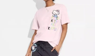 Nueva Camisa Hello Kitty & Friends Mujer Sanrio Talla XL Rosa Manga Corta Nueva con Etiquetas Foto 1 de 4