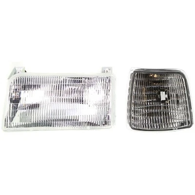 Headlight Kit Fits 1992-1996 Ford F-150 Left 92-97 Ford F-350 Clear Lens Halogen Foto 1 de 4
