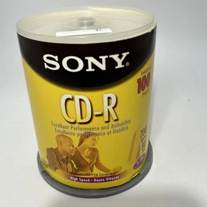Sony CD-R 700MB Storage Media Discs 80 min Pack of 100 Blank CDs Open Packge - Afbeelding 1 van 5