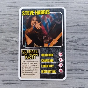 STEVE HARRIS (Iron Maiden) - Kerrang Rock Legends Top Trumps Card From 2014 - Imagen 1 de 2