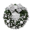 Merry Christmas Wreath Artificial Green Leave Garland Ornament