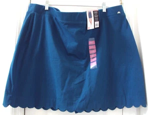 NEW TAG JONES NEW YORK (SIGNATURE) XXL 2X BLUE PULLON 'SCALLOP' HEM SKORT $59.00 - Picture 1 of 8