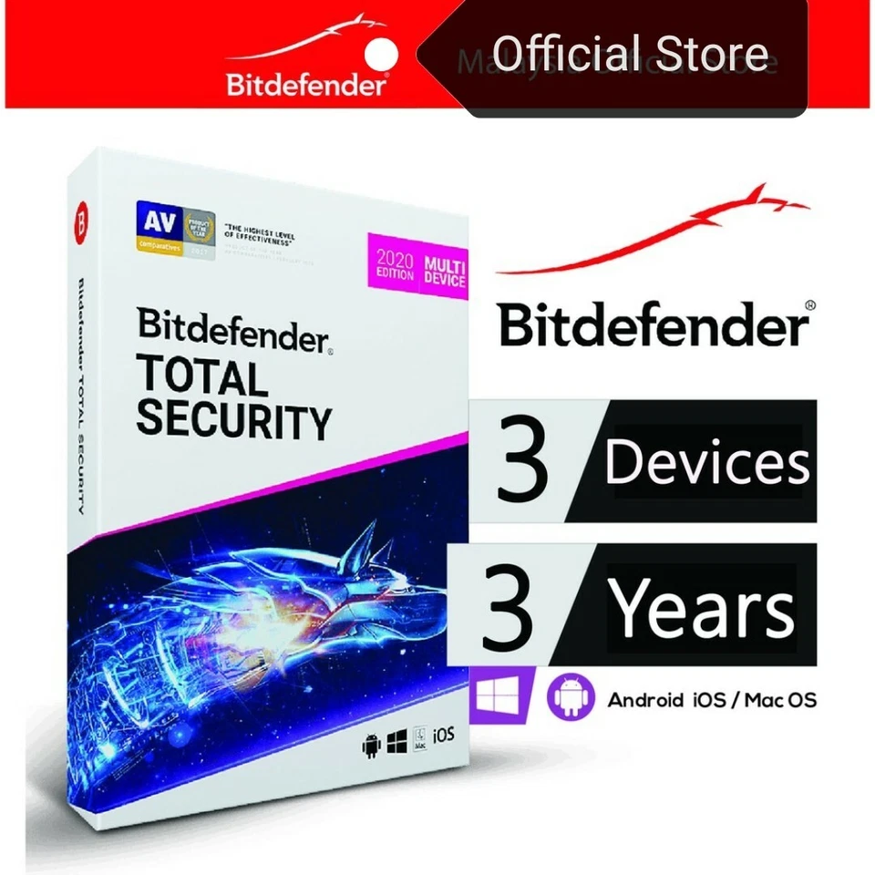 Bitdefender Total Security 3 Devices 3 Years - Image 1 of 1
