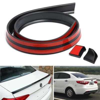 通用汽车 SUV 后车顶后备箱锅炉翼唇饰黑色贴纸 4.9 英尺/1.5 米 — 第 1/4 张图片