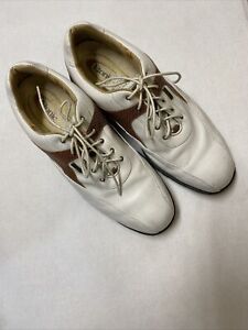 Etonic Goretex G Sok Goodyear White/Brown Athletic Golf Shoes - Men's 9