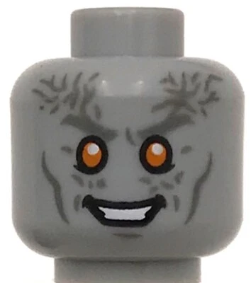 Lego Nuevo Gris Azulado Claro Minifigura Cabeza Alien Dientes Blancos Monstruo Calavera Foto 1 de 2