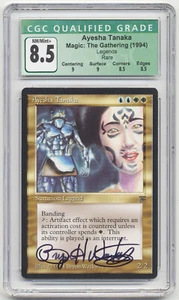 Graded Signed Ayesha Tanaka CGC 8.5 Q++ Legends Artist Bryon Wackwitz MTG Magic! - Picture 1 of 2