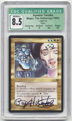 Graded Signed Ayesha Tanaka CGC 8.5 Q++ Legends Artist Bryon Wackwitz MTG Magic! - Image 1 of 2
