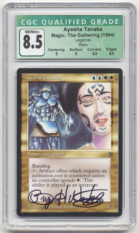 Graded Signed Ayesha Tanaka CGC 8.5 Q++ Legends Artist Bryon Wackwitz MTG Magic! - Image 1 of 2