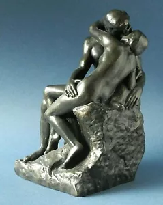 Figur Skulptur Die Kuss Über Rodin Abbildung Kelche Wein Kollektion Prunkvoller - Bild 1 von 5