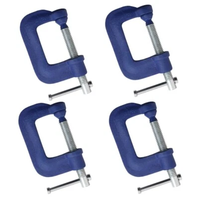 4Pc G Clamp Set 50mm (2") Small Heavy Duty Screw C Clamps for Wood & Metal Work - Image 1 of 4