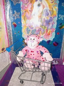 🦄Ganz / Webkinz "Love Monkey" Pink Color Hearts HM343 10" Plush! *No Code. - Picture 1 of 9