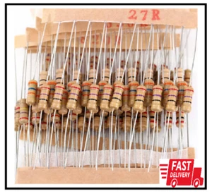 Resistor Kit 1/2 Watt Resistors Kit Resistors Assortment kit 1000pcs 100 Values - Picture 1 of 3