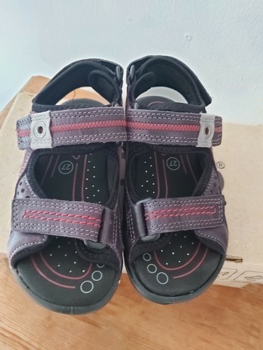 Sandali sportivi estivi ECCO bambini Urban Safari neri scamosciati chiusura touch strappo