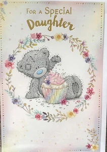 Tatty Teddy Me To You ~ Tarjeta de cumpleaños grande encantadora hija ~ 6 X 9"" - Imagen 1 de 3