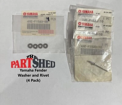 Nuevo juego de lavadora y remache guardabarros Yamaha OEM (paquete de 4) Foto 1 de 4