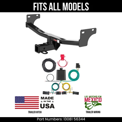 Enganche de remolque para Jeep Compass 11-16 con arnés de cableado de 4 vías se adapta a todos los modelos Curt Foto 1 de 4