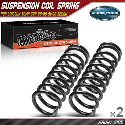 2x Mola helicoidal dianteira esquerda e direita para Lincoln Town Car 86-89 91-00 Sedan - Imagem 1 de 4