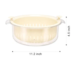 Kitchen Colanders Bowl Set Fruit Vegetable Washing Food Double Layered Strainers - Picture 1 of 1
