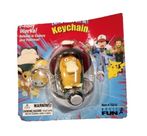 NEW Vintage Pokemon Keychain Psyduck Pokeball 1999 Sealed Rare Basic Fun NIP - Picture 1 of 6