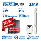 2” DC Solar Bore Pump Submersible Well 24V 200W 35m head Clean water Off Grid