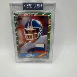 2021 Sportscards Jersey Fusion John Elway Number Patch /75 Broncos 3 Color Patch - Picture 1 of 2
