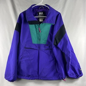 Helly Hansen Vintage Men's Purple Long Sleeve 1/2 Zip Pocketed Pullover Size M - Picture 1 of 22