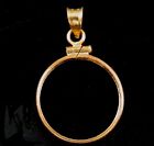 Coin Bezel Frame U. S. Cent Coin Edge 14K Gold Filled Mount Small Soldered Bail